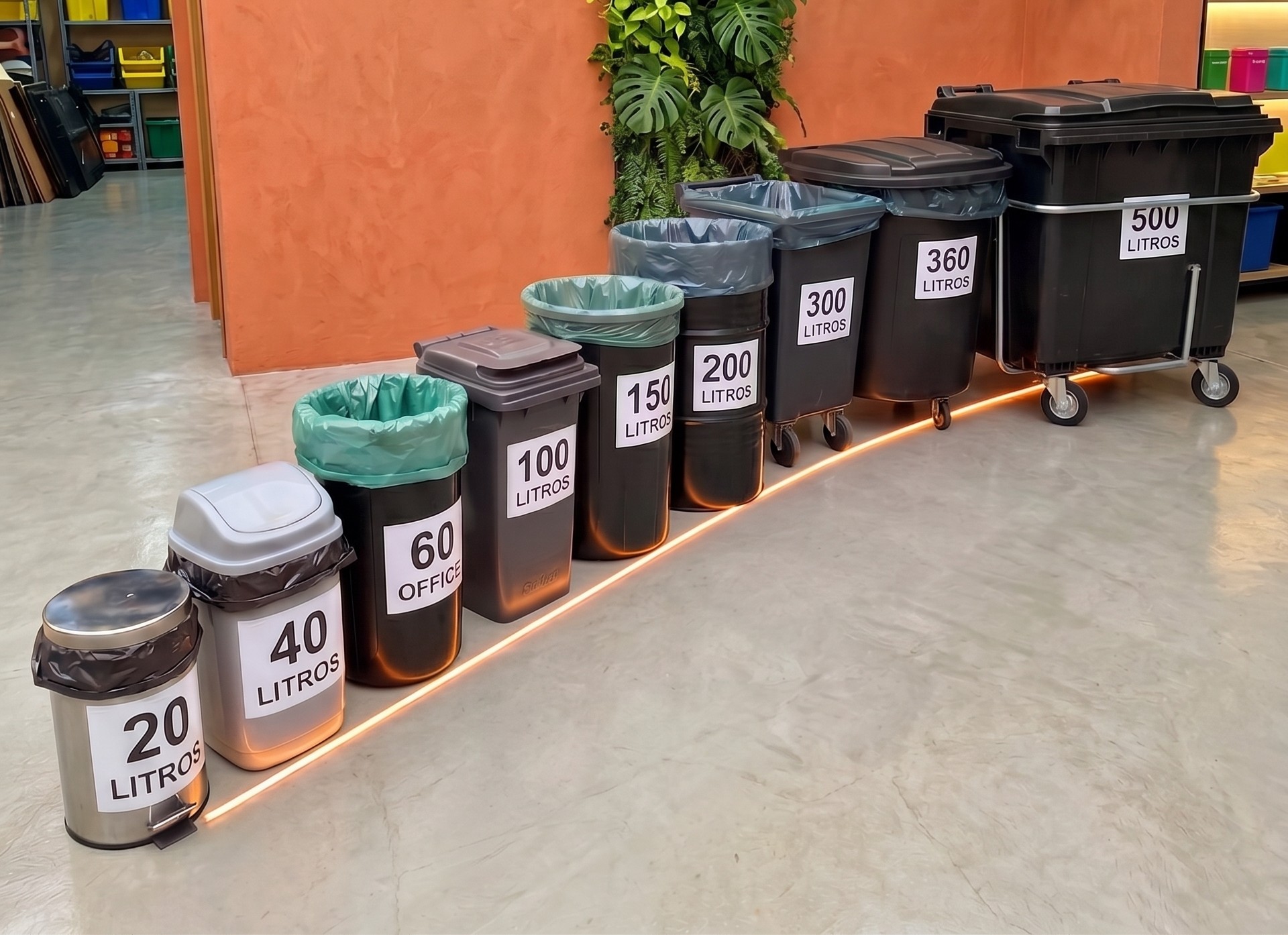 Sisso indicando a linha de coletores de 20 a 360 litros